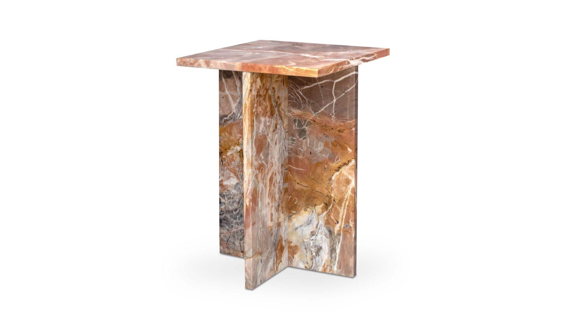 Blair Accent Table Orange Levante Marble by Moe's Home Collection - view 10