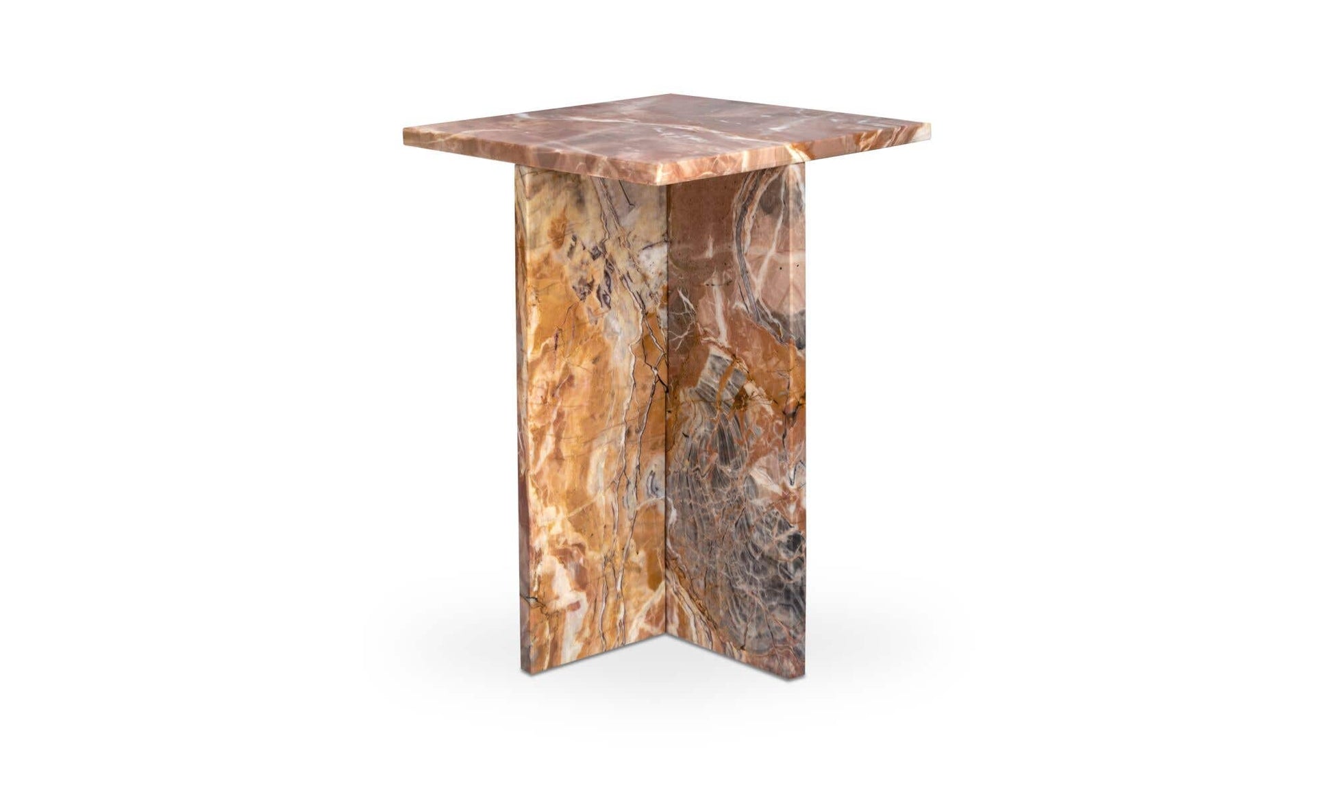 Blair Accent Table Orange Levante Marble by Moe's Home Collection - view 11