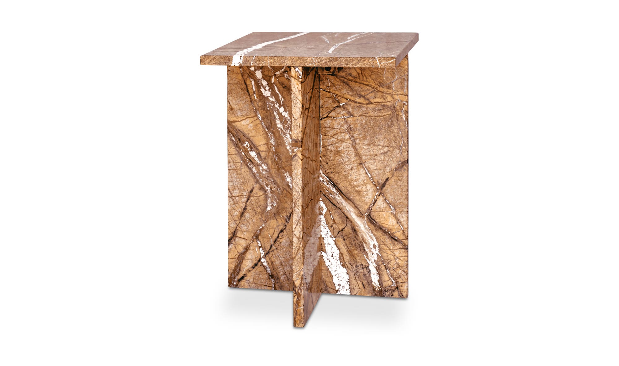 Blair Accent Table Golden Forest Marble by Moe's Home Collection - view 9