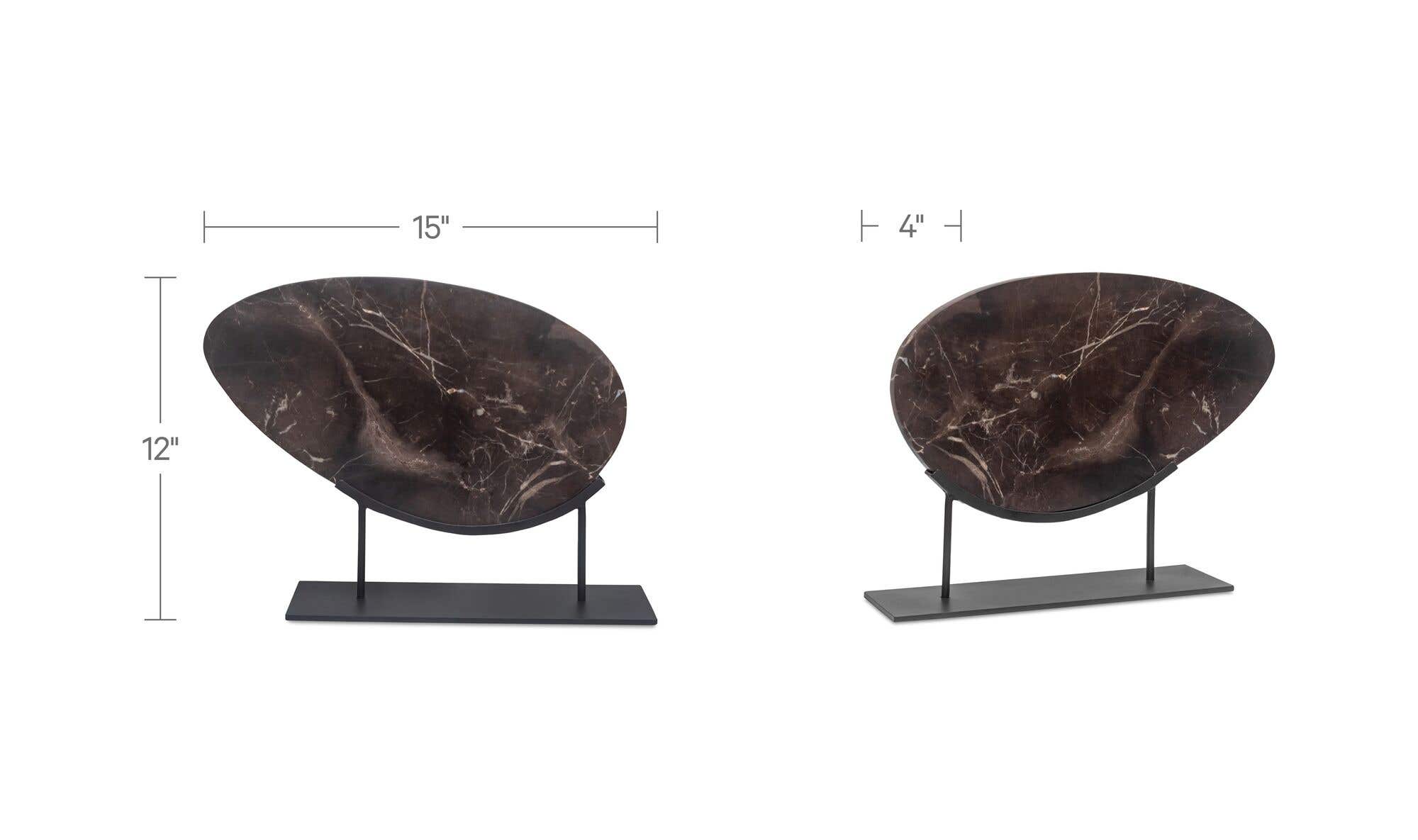 Galen Sculpture Saint Laurent Brown Marble by Moe's Home Collection - view 9