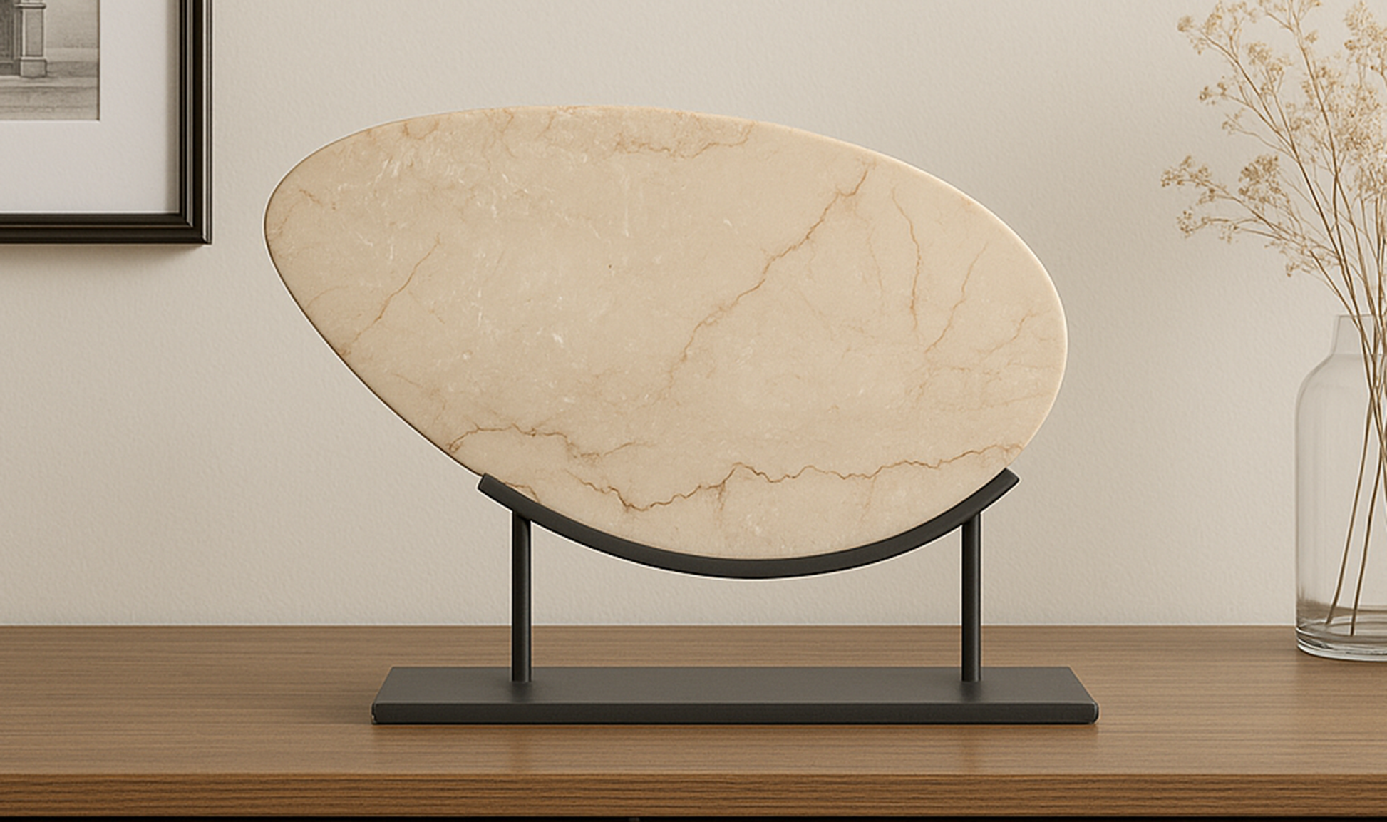 Galen Sculpture Botticino Beige Marble by Moe's Home Collection - view 5