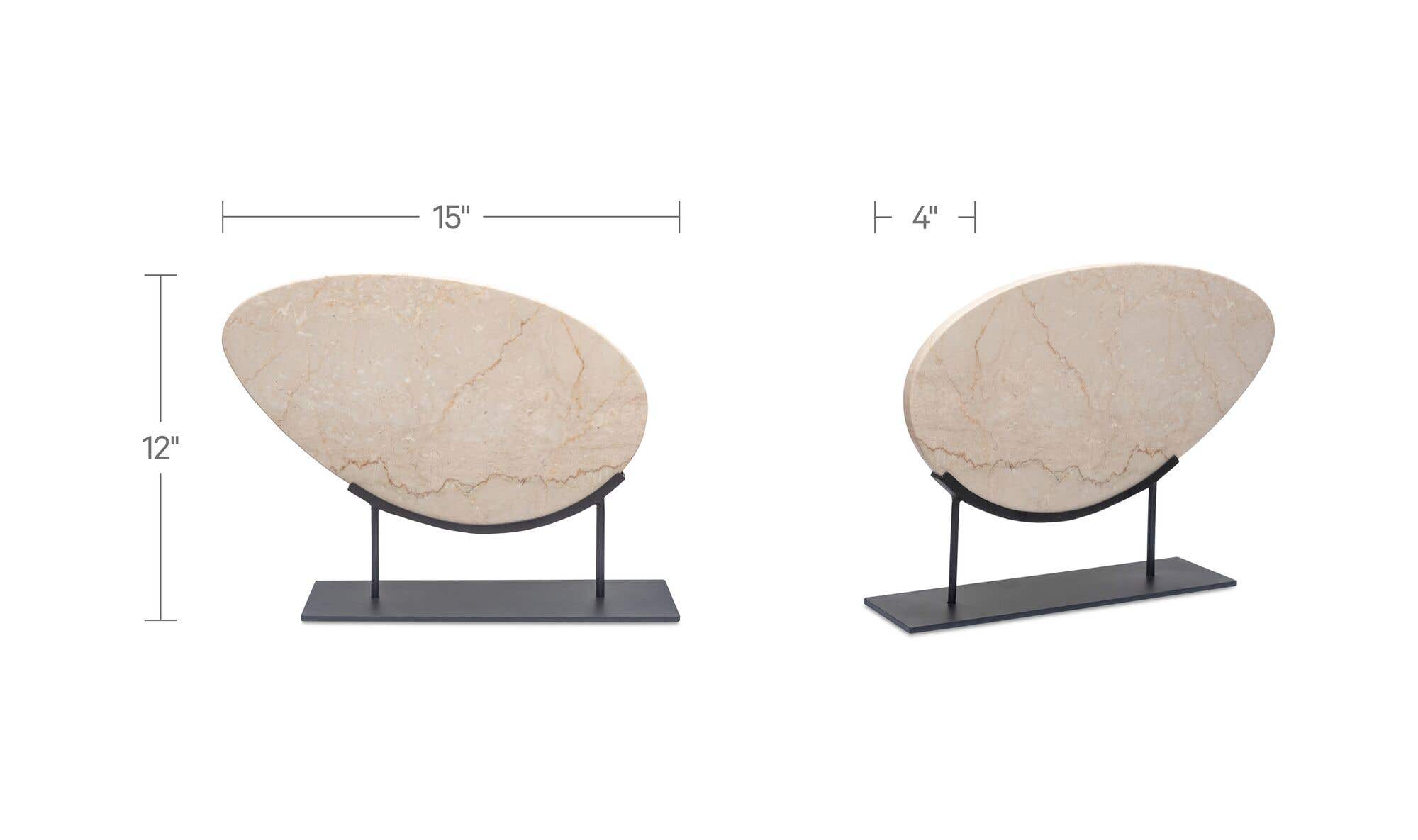 Galen Sculpture Botticino Beige Marble by Moe's Home Collection - view 10