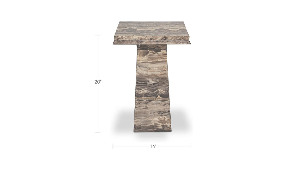 Nella Side Table Cappuccino Marble by Moe's Home Collection - view 11