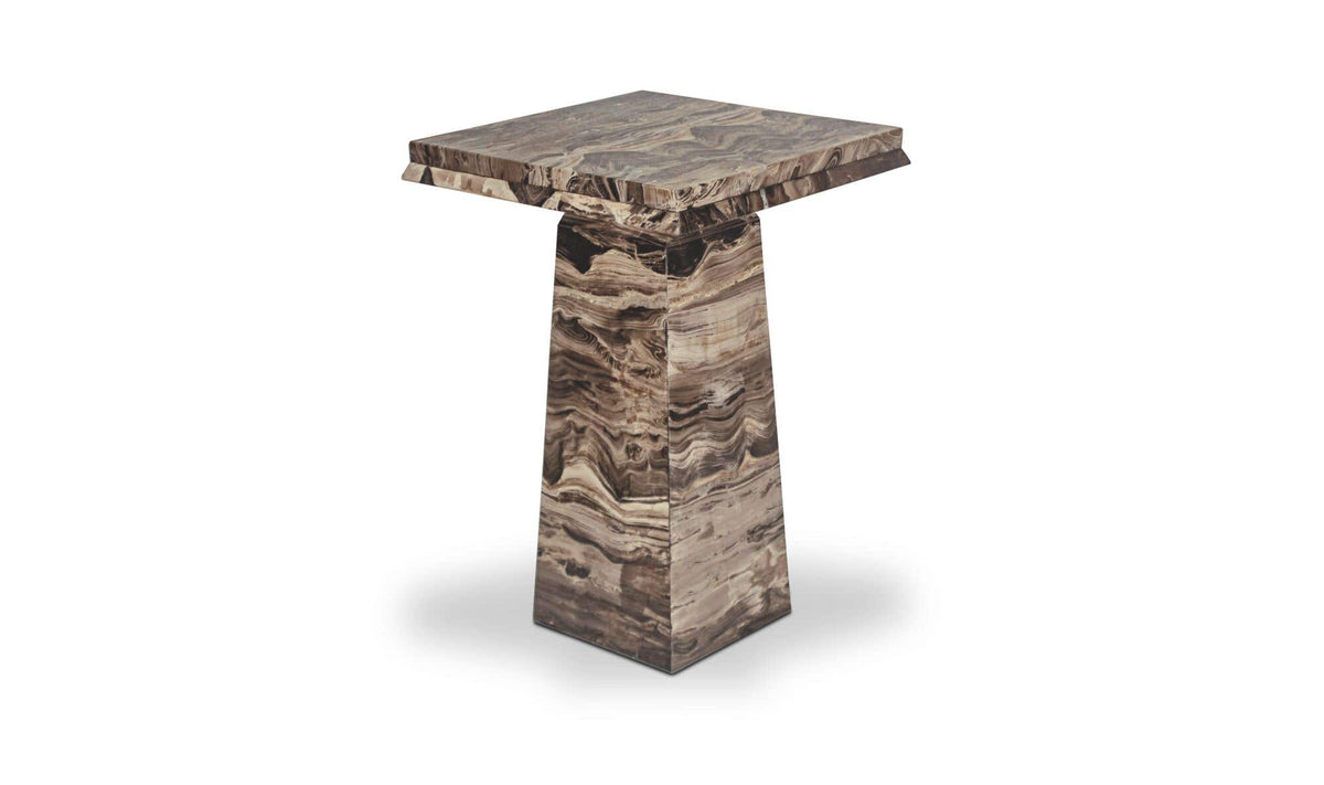 Nella Side Table Cappuccino Marble by Moe's Home Collection - view 4