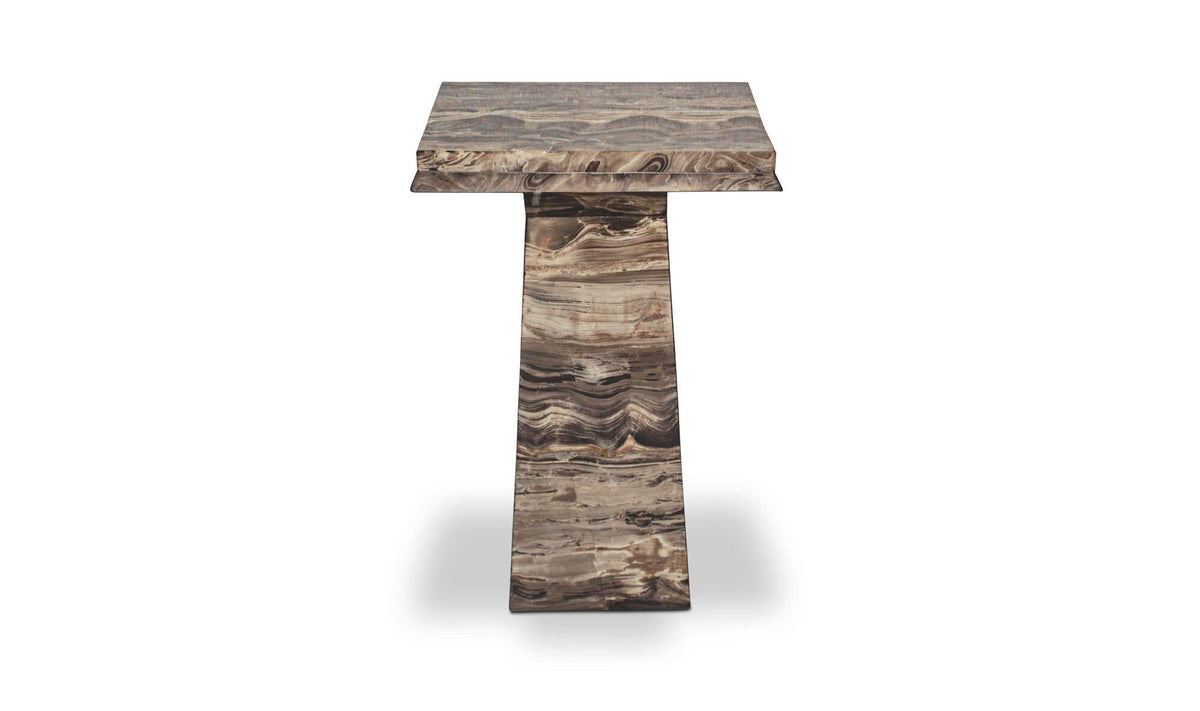 Nella Side Table Cappuccino Marble by Moe's Home Collection - view 2