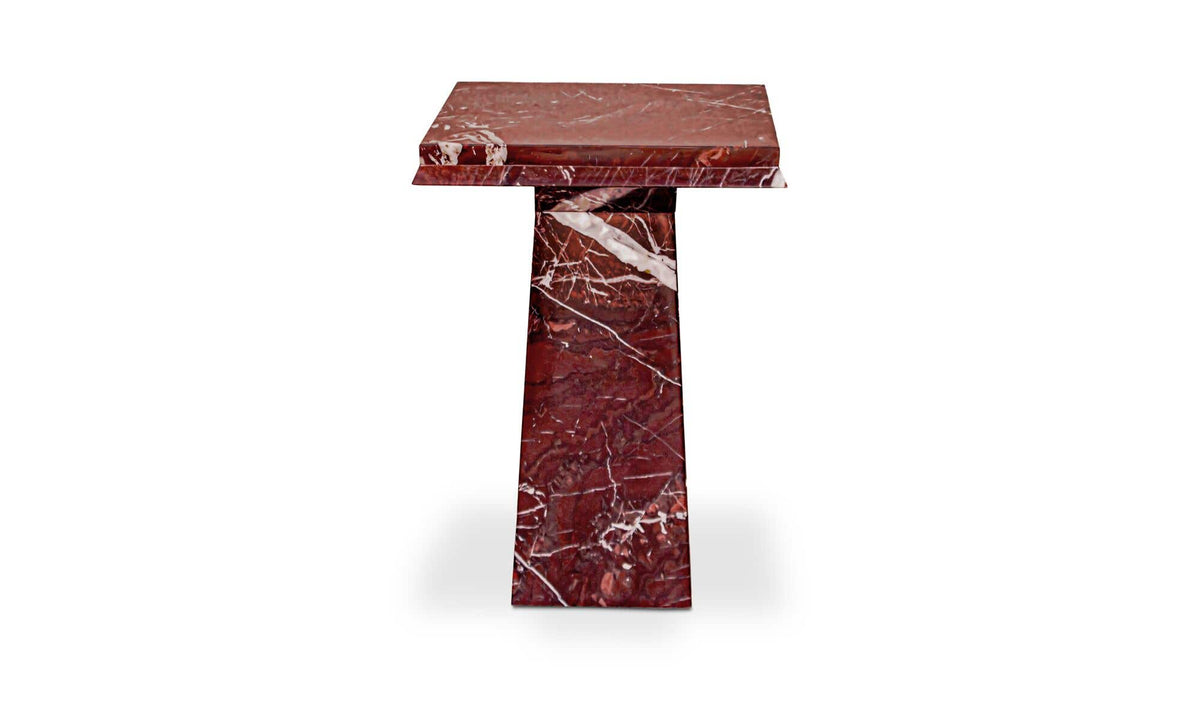 Nella Side Table Rosso Levante Marble by Moe's Home Collection - view 7