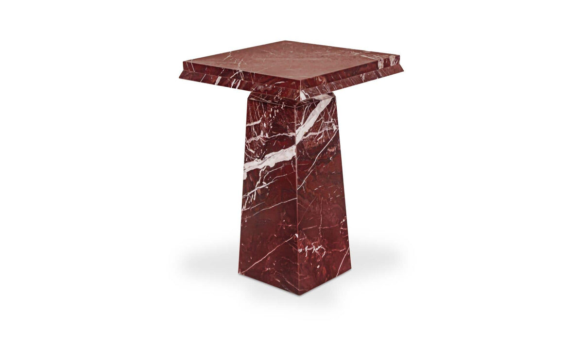 Nella Side Table Rosso Levante Marble by Moe's Home Collection - view 8