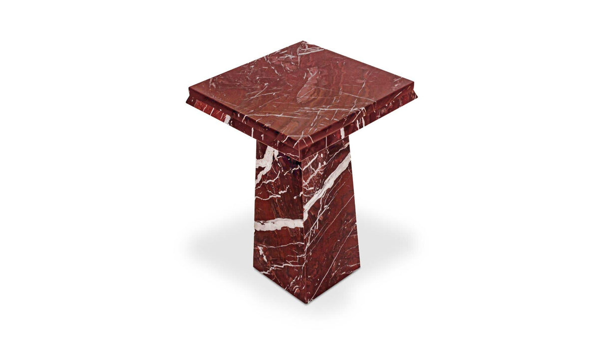Nella Side Table Rosso Levante Marble by Moe's Home Collection - view 5