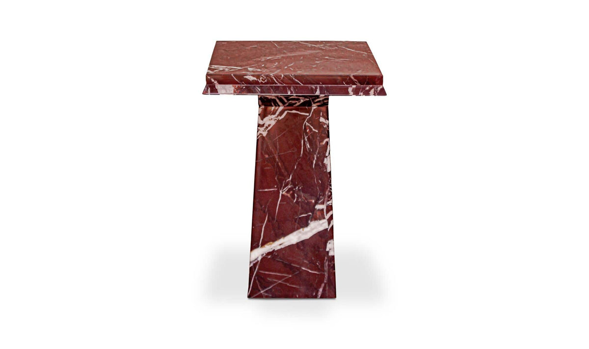 Nella Side Table Rosso Levante Marble by Moe's Home Collection - view 2