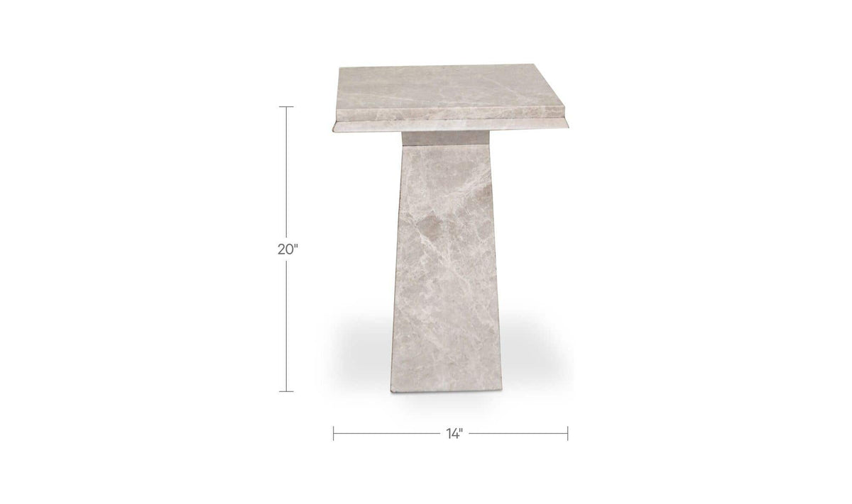 Nella Side Table Grey Marble by Moe's Home Collection - view 13