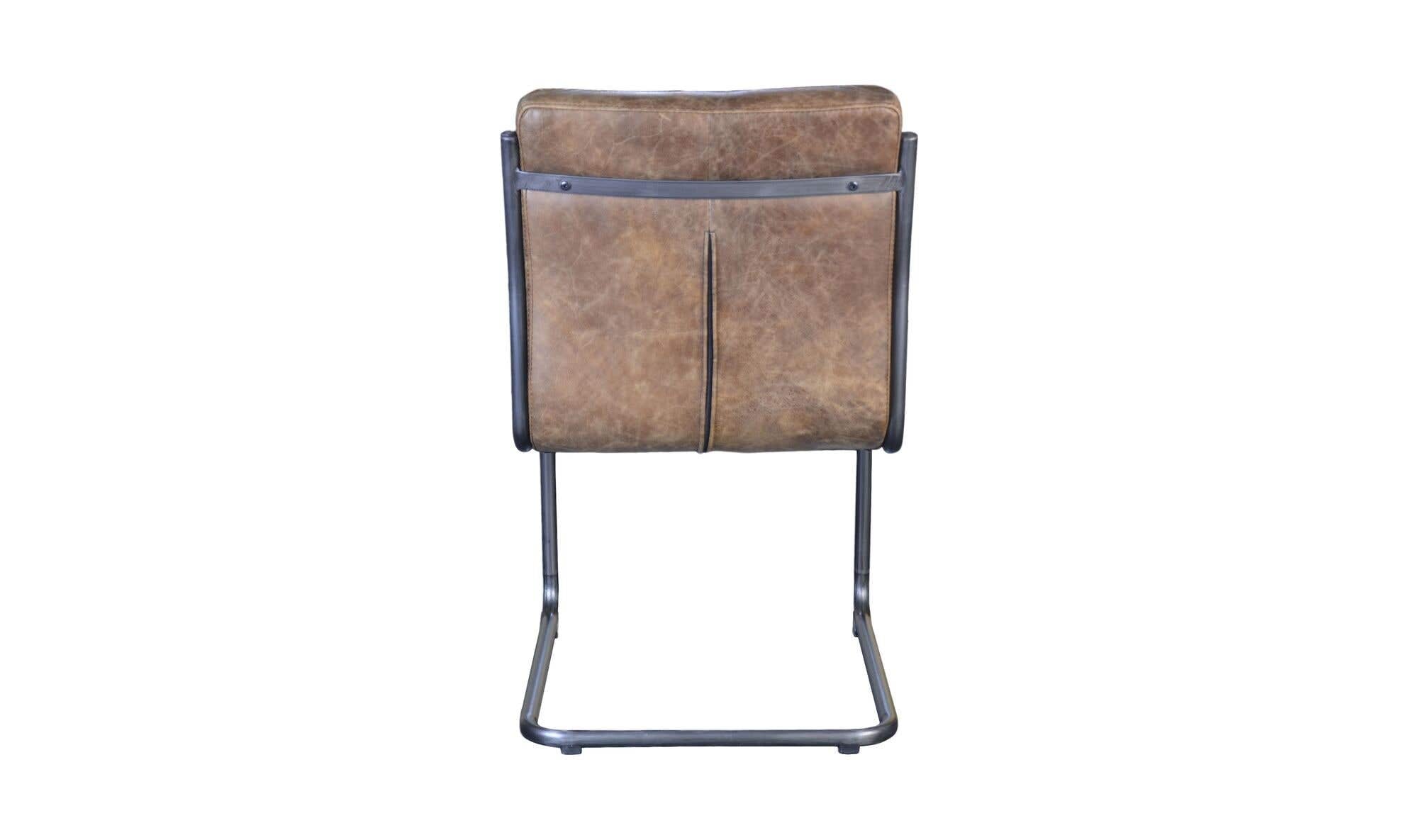 Ansel Dining Chair Grazed Brown Leather - Set Of Two by Moe's Home Collection - view 10