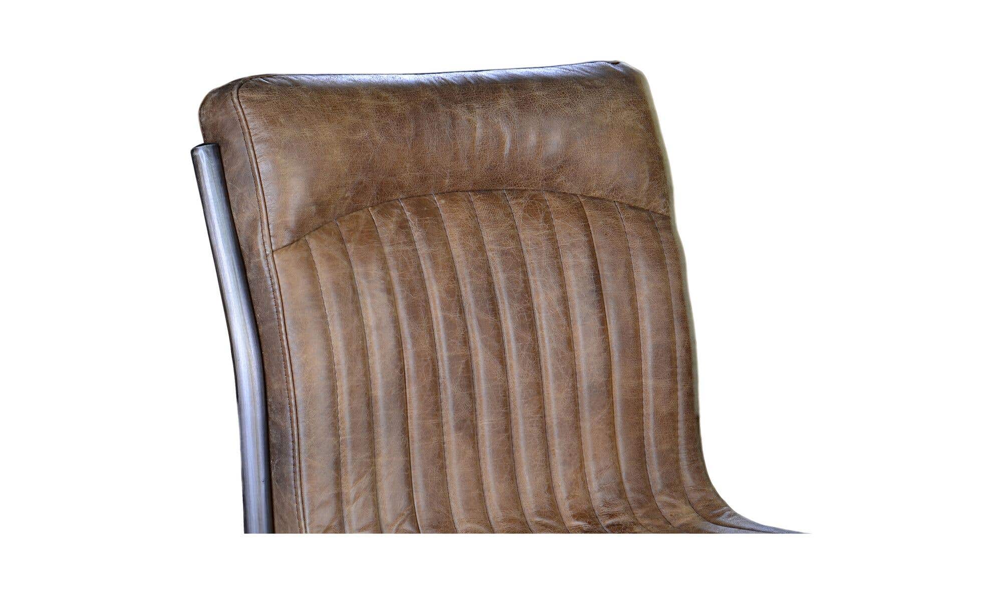 Ansel Dining Chair Grazed Brown Leather - Set Of Two by Moe's Home Collection - view 11