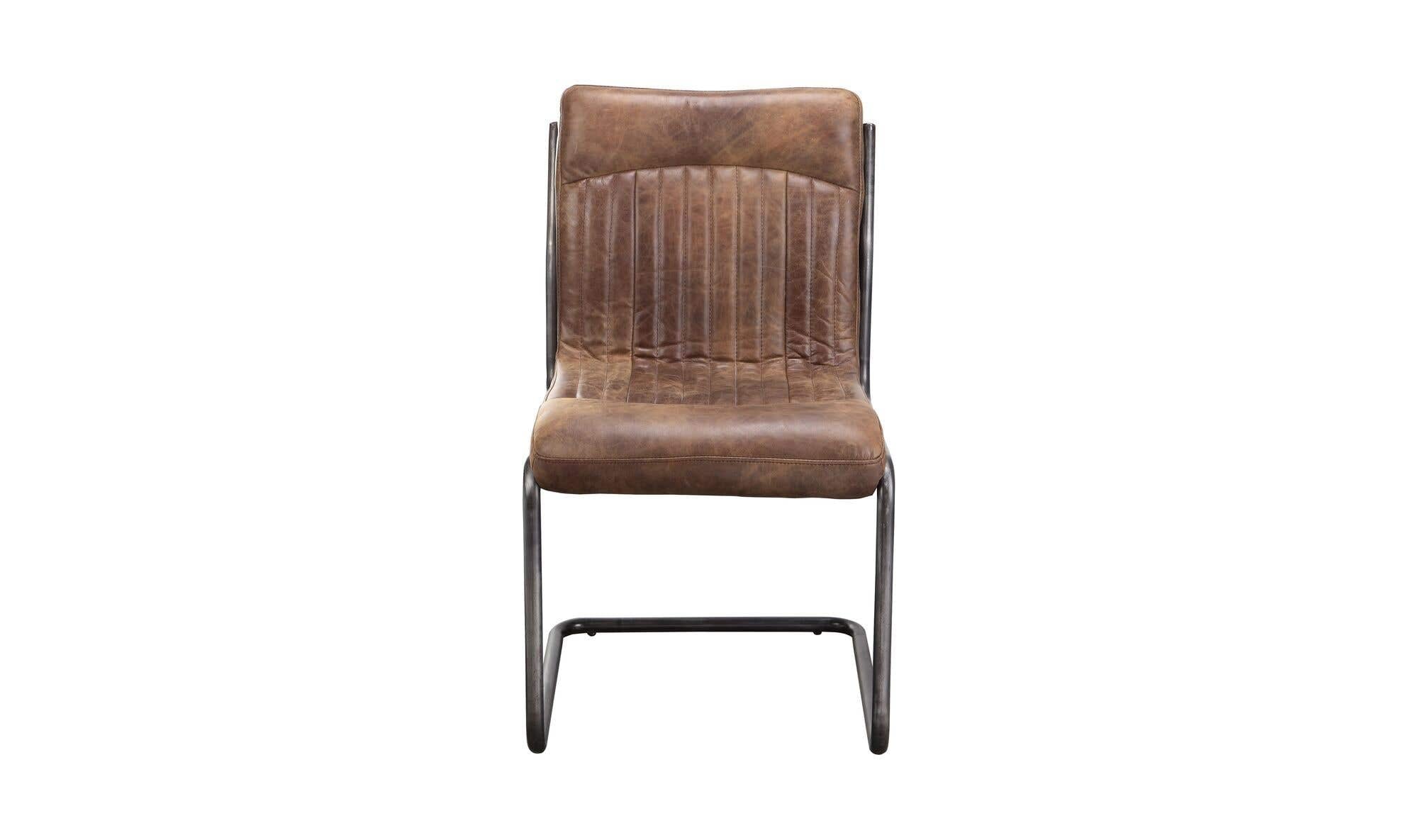 Ansel Dining Chair Grazed Brown Leather - Set Of Two by Moe's Home Collection - view 9