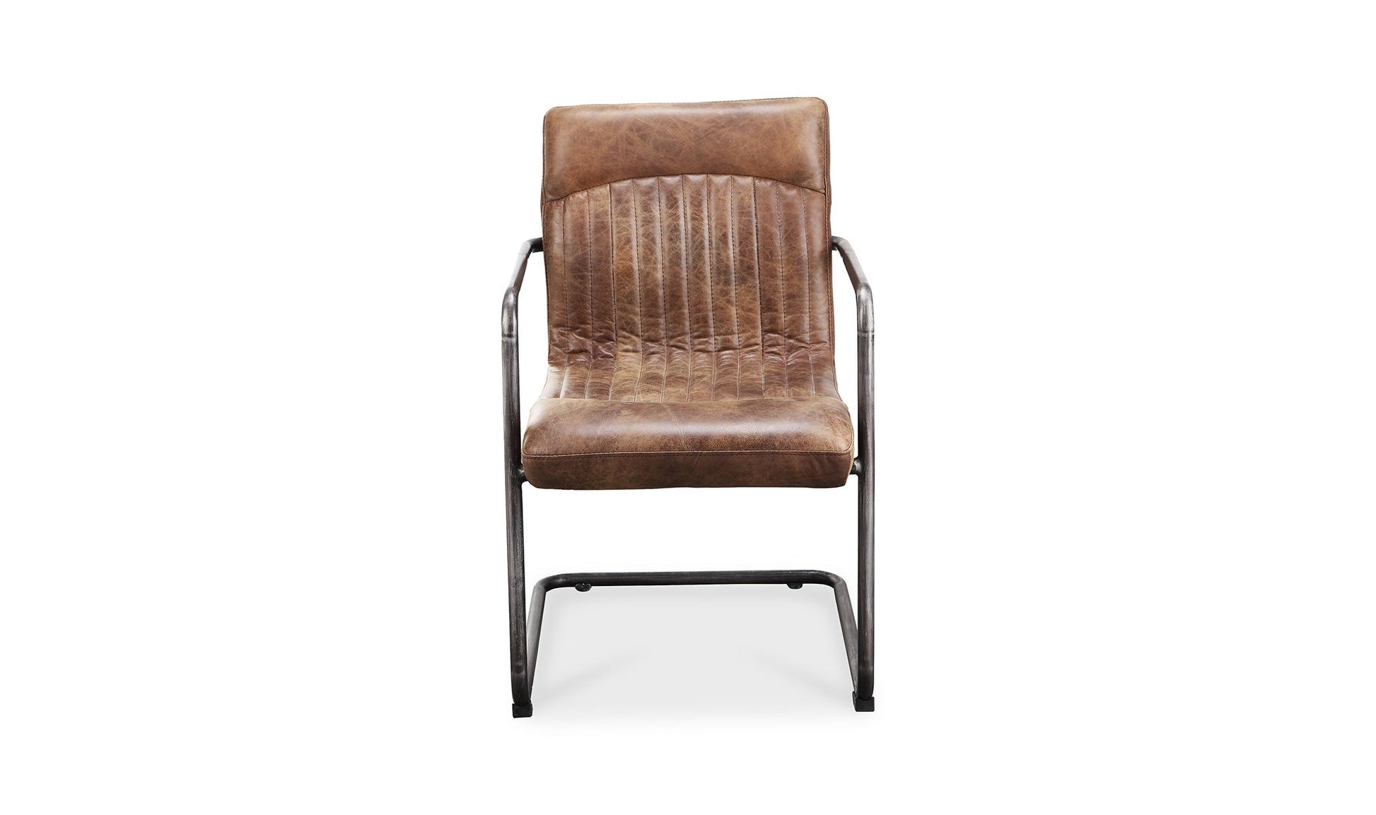 Ansel Arm Chair Grazed Brown Leather - Set Of Two by Moe's Home Collection - view 7