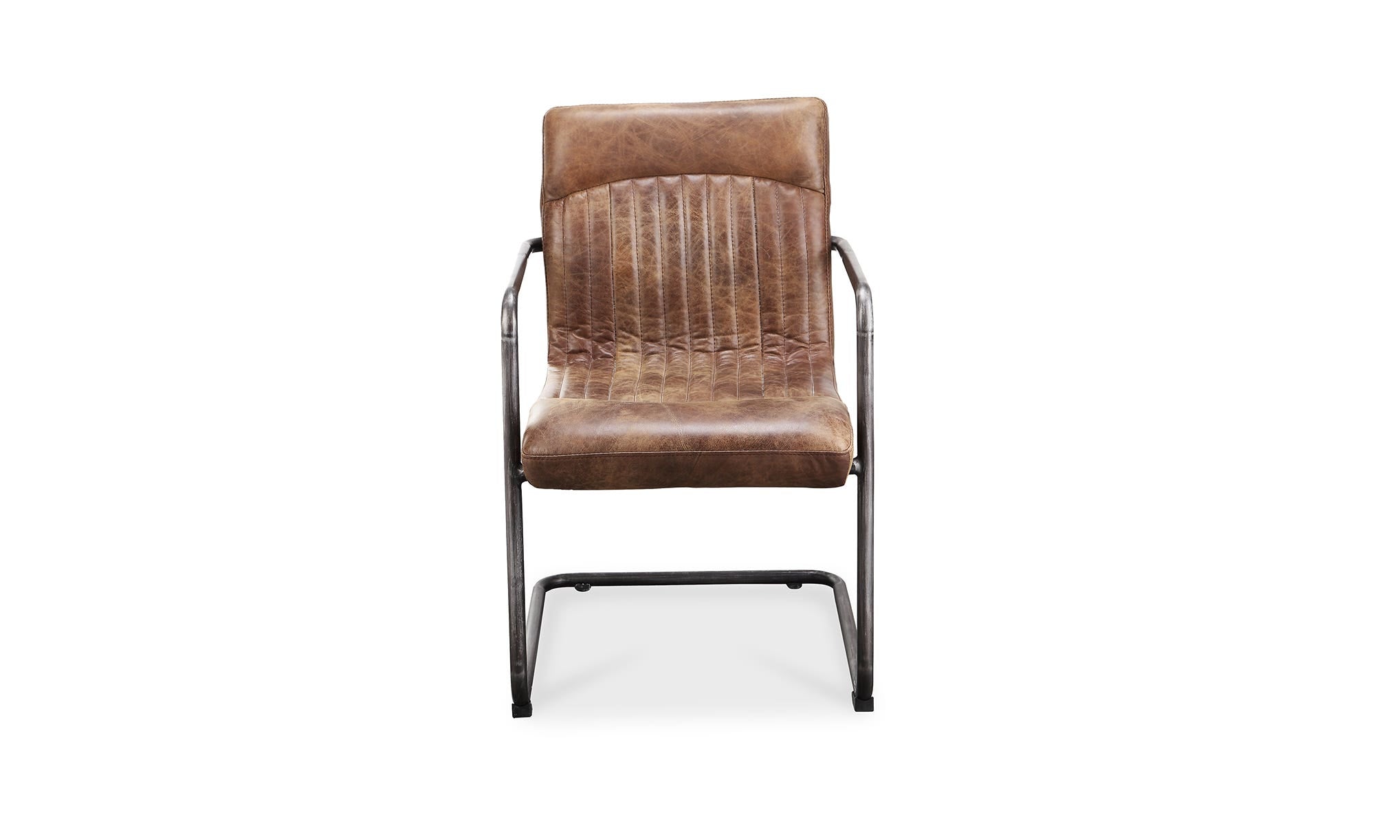 Ansel Arm Chair Grazed Brown Leather - Set Of Two by Moe's Home Collection - view 7