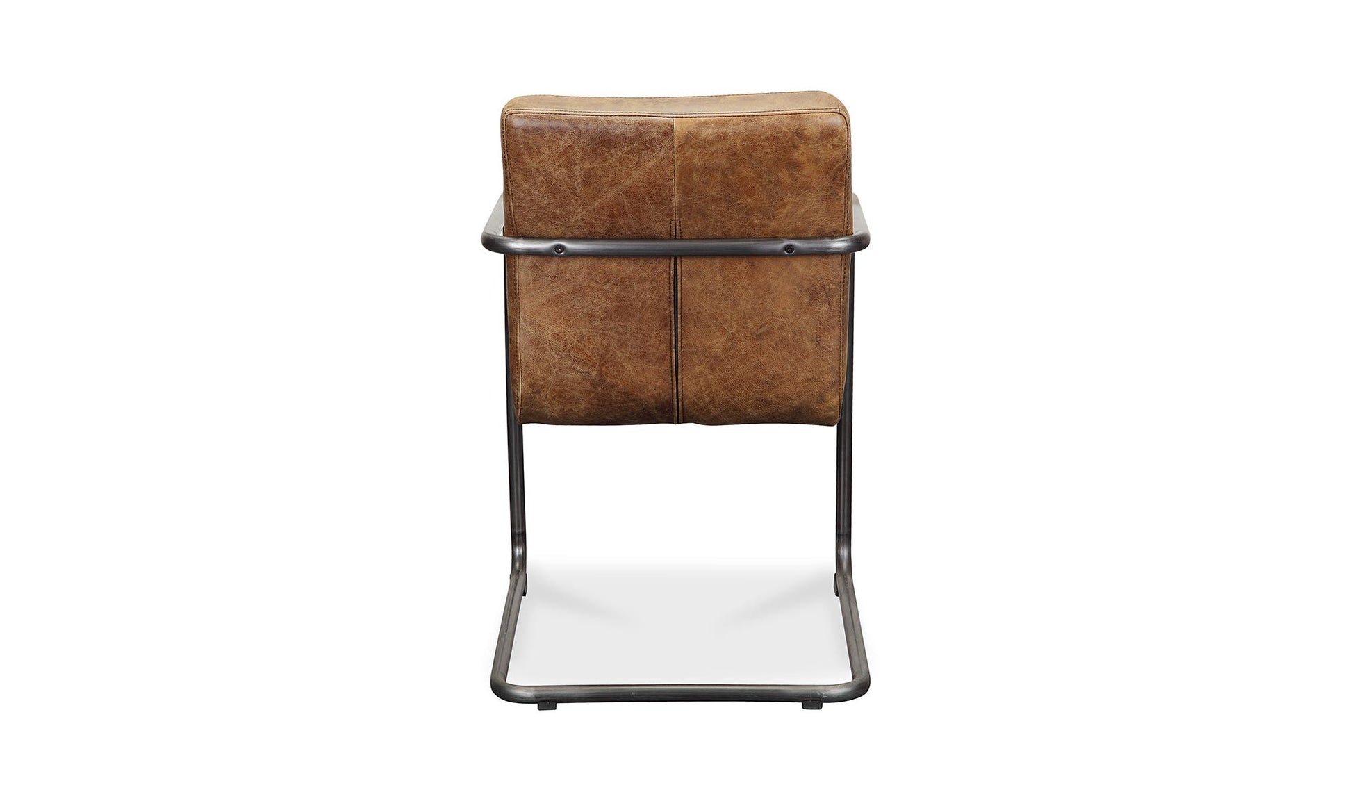 Ansel Arm Chair Grazed Brown Leather - Set Of Two by Moe's Home Collection - view 9