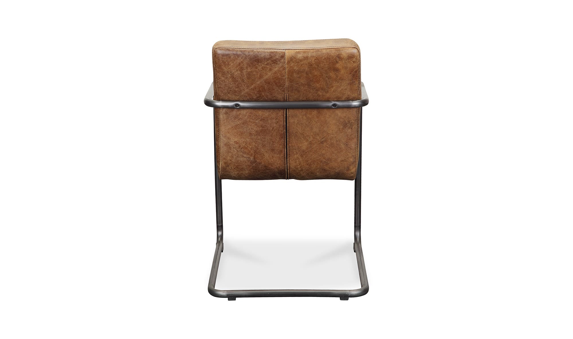 Ansel Arm Chair Grazed Brown Leather - Set Of Two by Moe's Home Collection - view 9