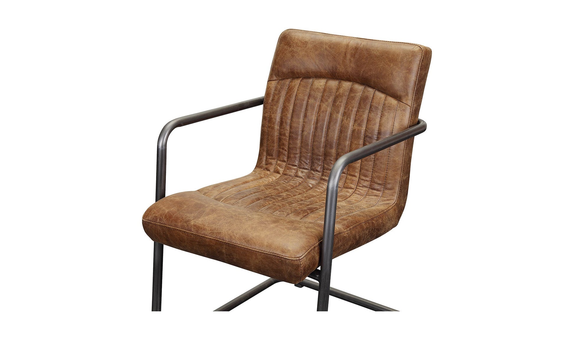 Ansel Arm Chair Grazed Brown Leather - Set Of Two by Moe's Home Collection - view 10
