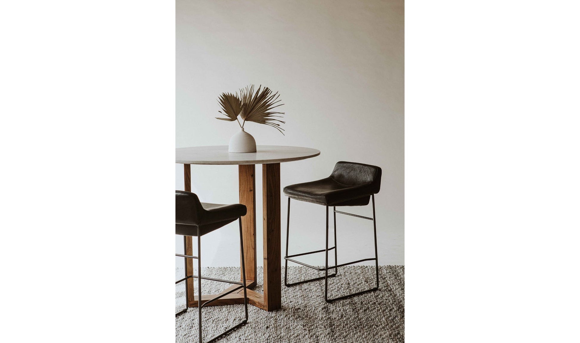 Starlet Counter Stool Onyx Black Leather - Set Of Two by Moe's Home Collection - view 16