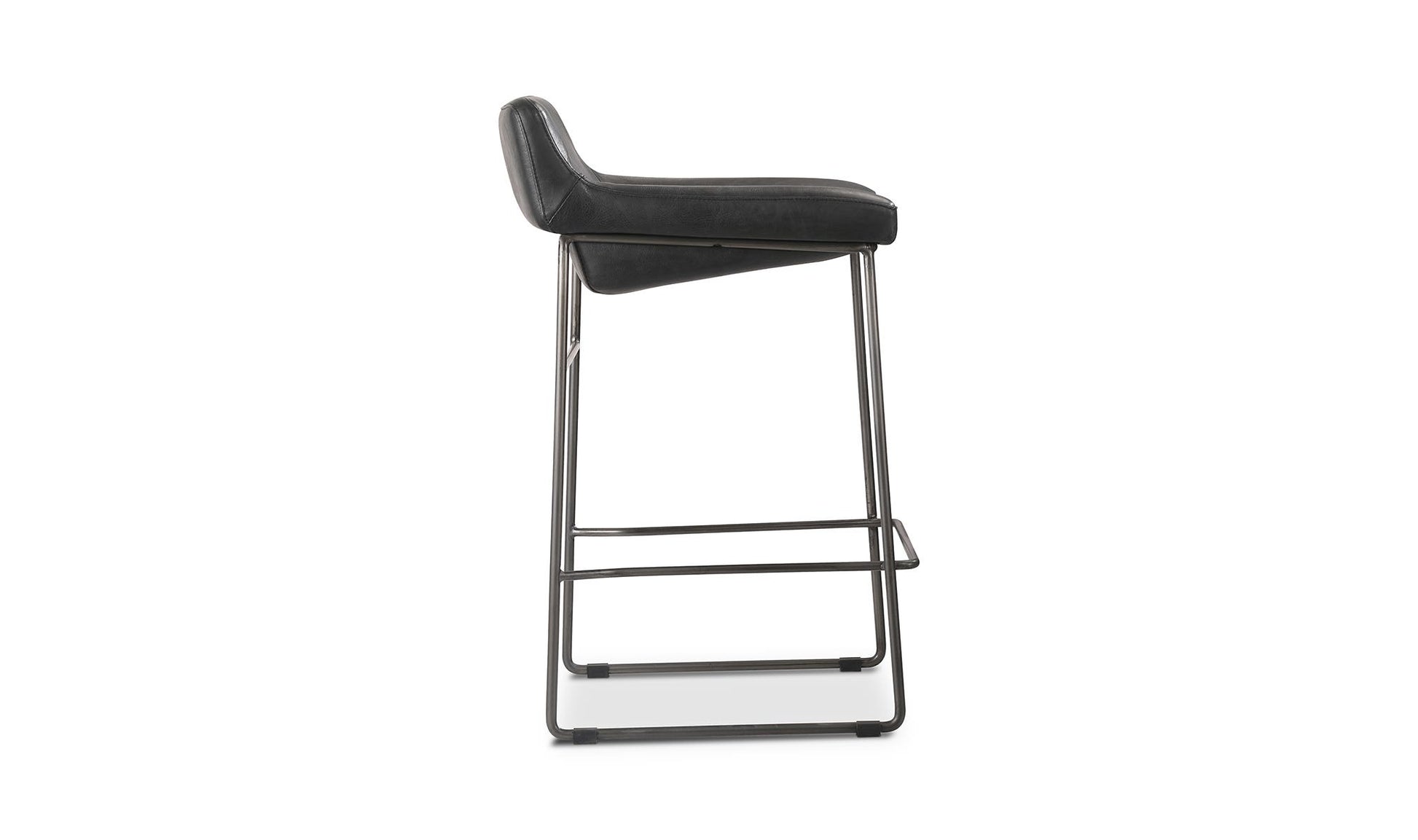 Starlet Counter Stool Onyx Black Leather - Set Of Two by Moe's Home Collection - view 19
