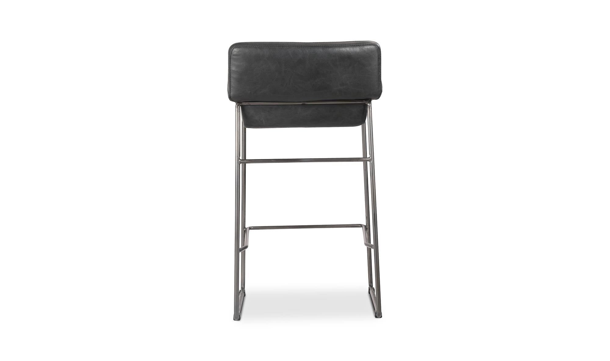 Starlet Counter Stool Onyx Black Leather - Set Of Two by Moe's Home Collection - view 20