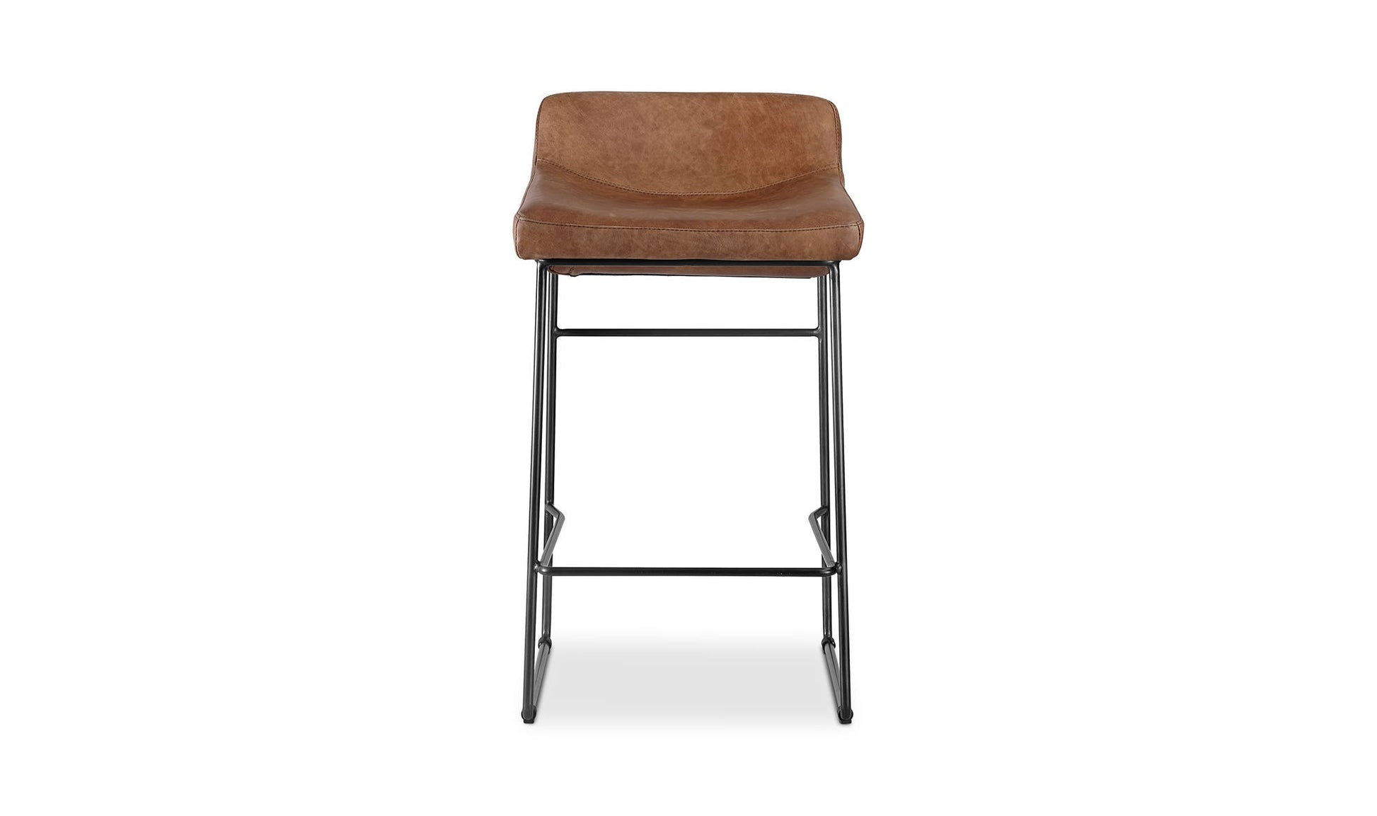 Starlet Counter Stool Open Road Brown Leather - Set Of Two by Moe's Home Collection - view 16