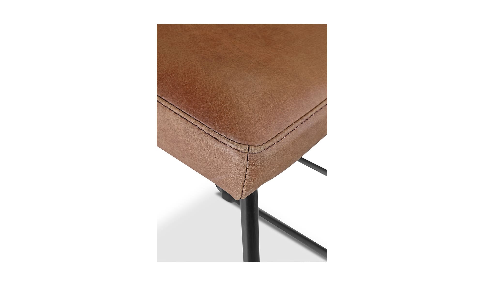 Starlet Counter Stool Open Road Brown Leather - Set Of Two by Moe's Home Collection - view 21