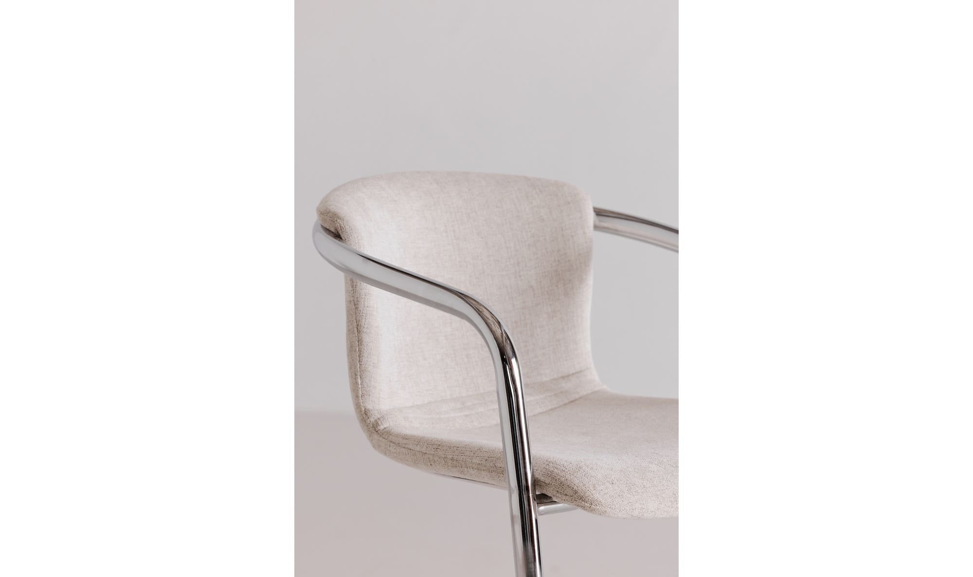 Freeman Chrome Frame Counter Stool Blended Cream - Set Of Two by Moe's Home Collection - view 14