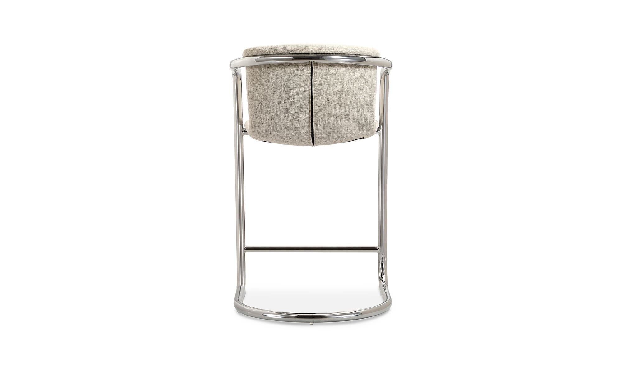 Freeman Chrome Frame Counter Stool Blended Cream - Set Of Two by Moe's Home Collection - view 18