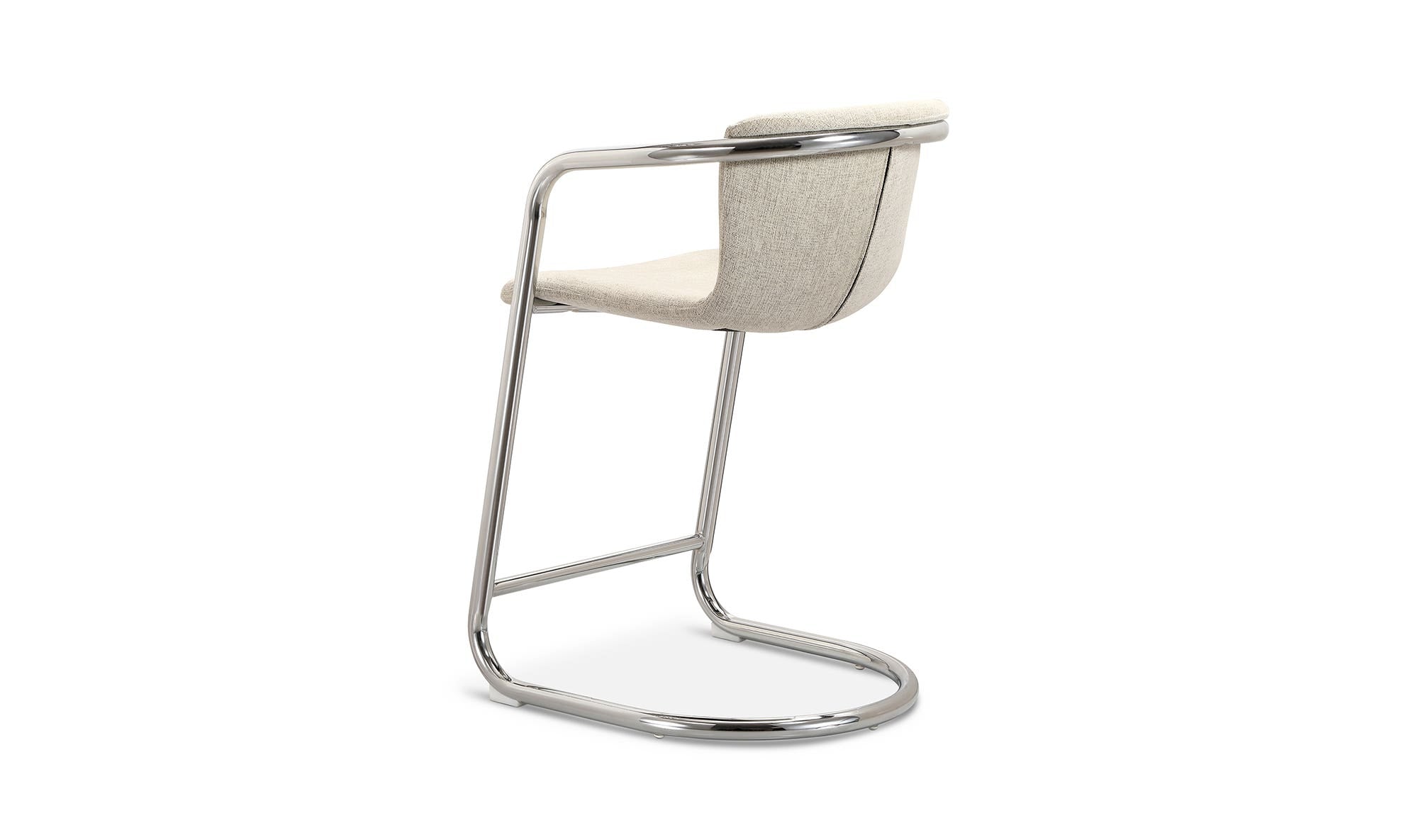 Freeman Chrome Frame Counter Stool Blended Cream - Set Of Two by Moe's Home Collection - view 19