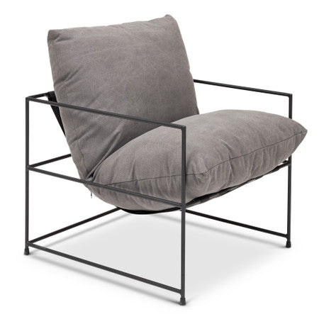 Metro Trent Accent Chair - Washed Grey Upholstery