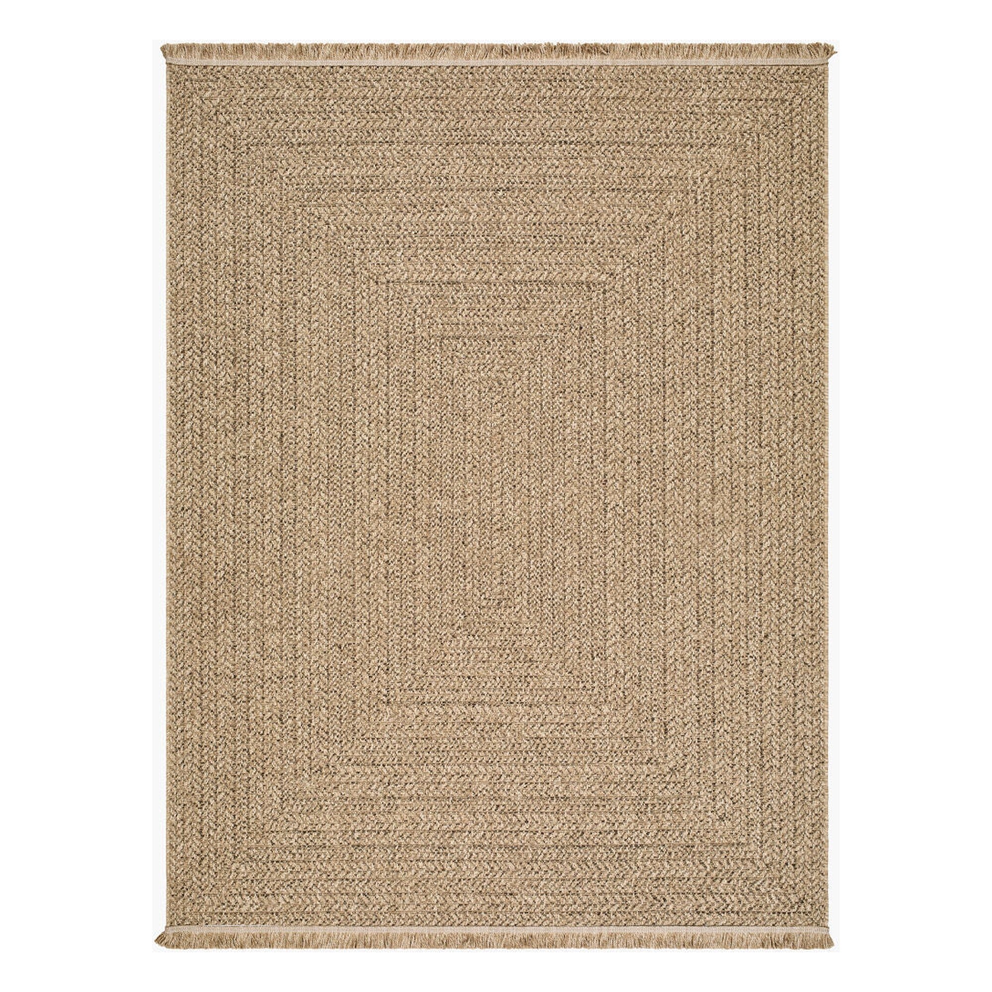Pismo Beach Brown/Tan Machine Woven Rug - 1'11" x 2'11"