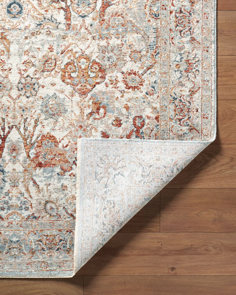 Poem Aqua/Teal Machine Woven Rug PME-2300 - fold