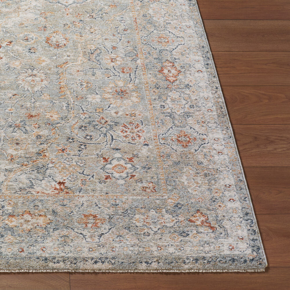 Poem Aqua/Teal Machine Woven Rug PME-2303 - front