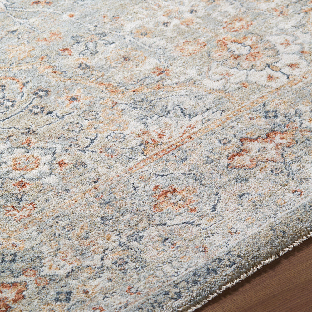 Poem Aqua/Teal Machine Woven Rug PME-2303 - texture
