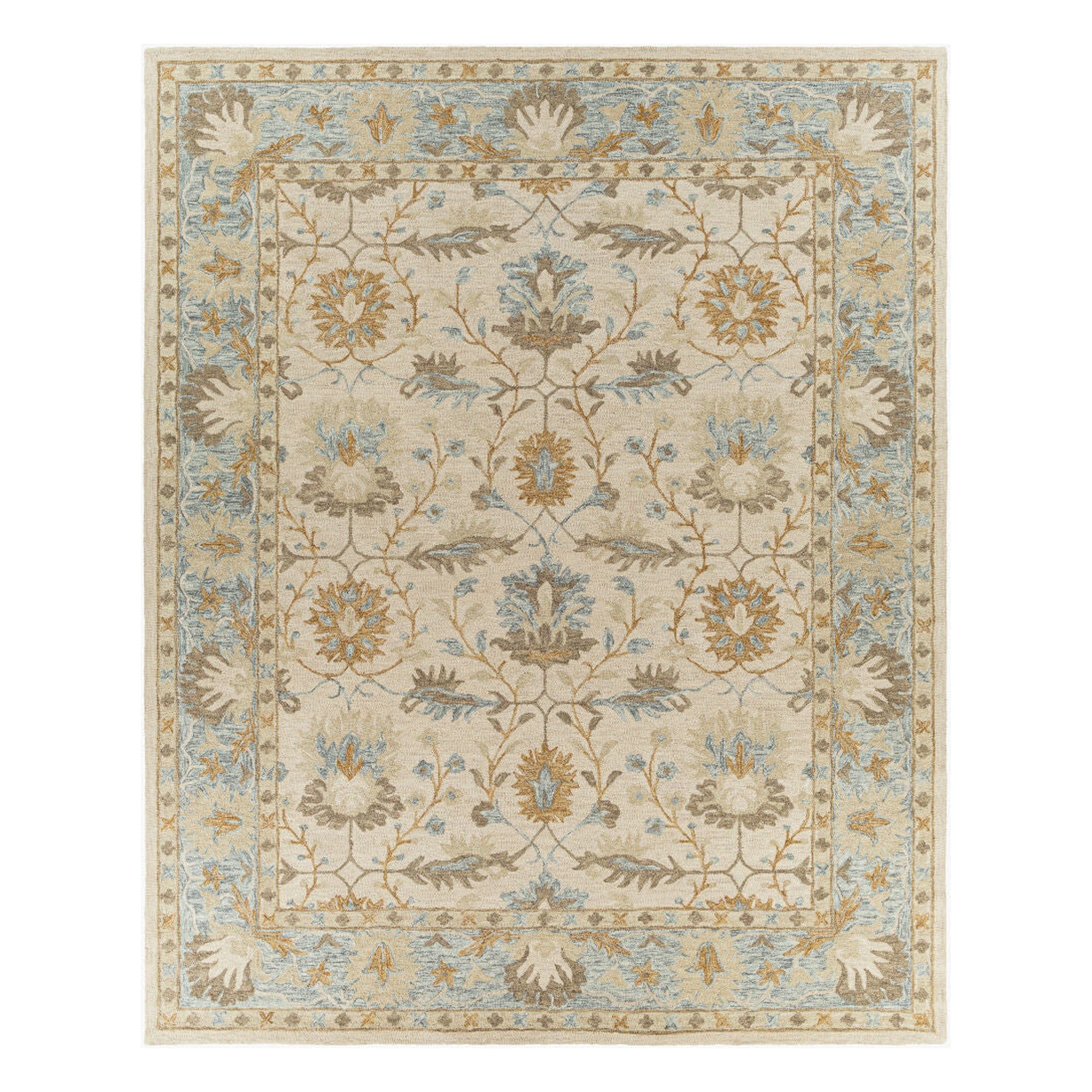Panipat Beige/Wheat Handmade Rug - 2' x 3'