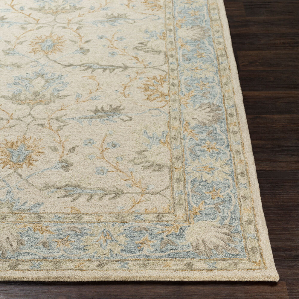 Panipat Beige/Wheat Handmade Rug - front