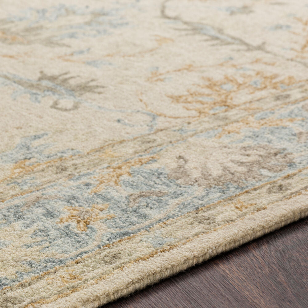Panipat Beige/Wheat Handmade Rug - texture
