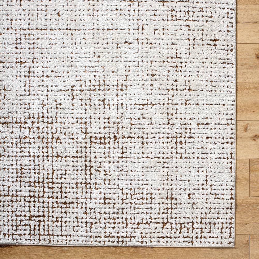 Cascade Brown/Ivory Machine Woven Rug PNWCS-2301 - overhead