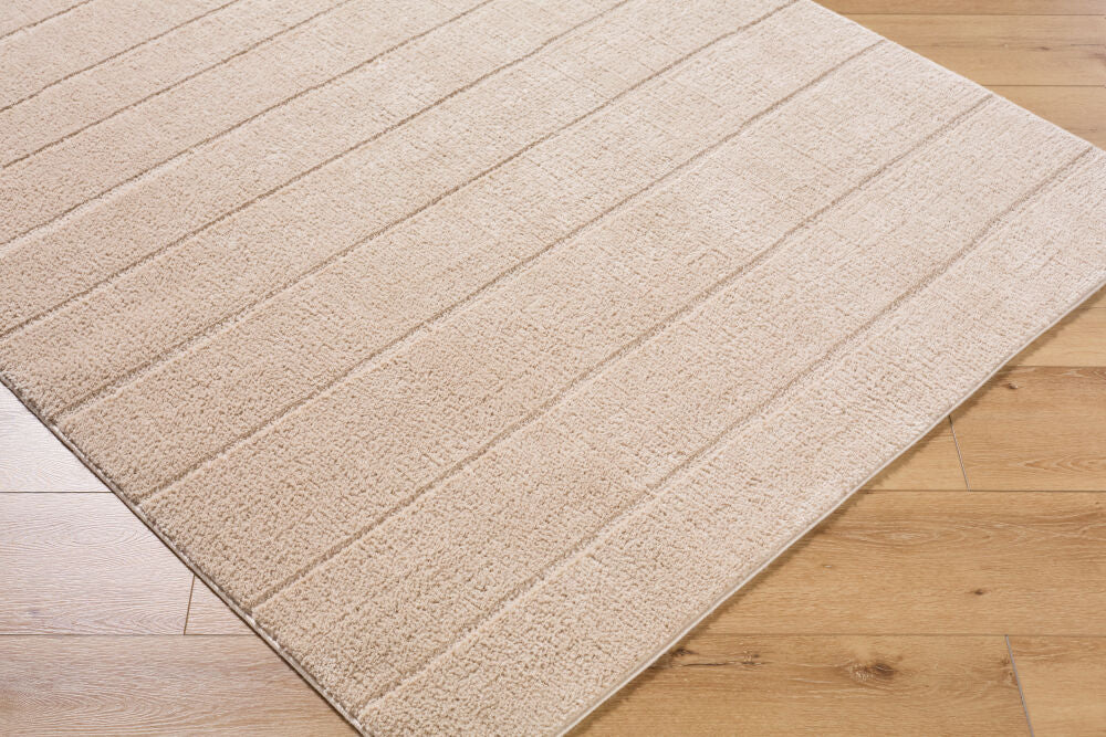 Cascade Light Beige/Light Brown Machine Woven Rug PNWCS-2302 - corner