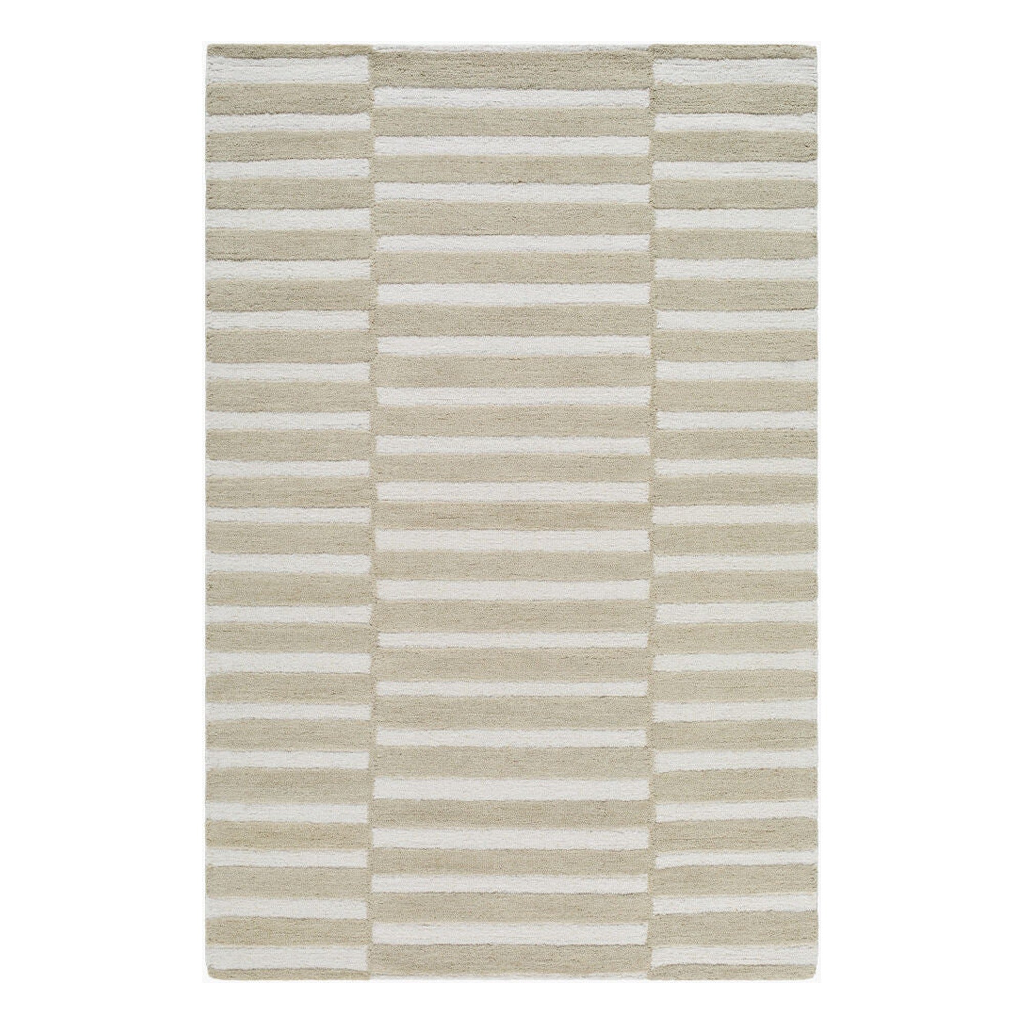 Idaho Ivory/Tan Handmade Rug - 2' x 3'