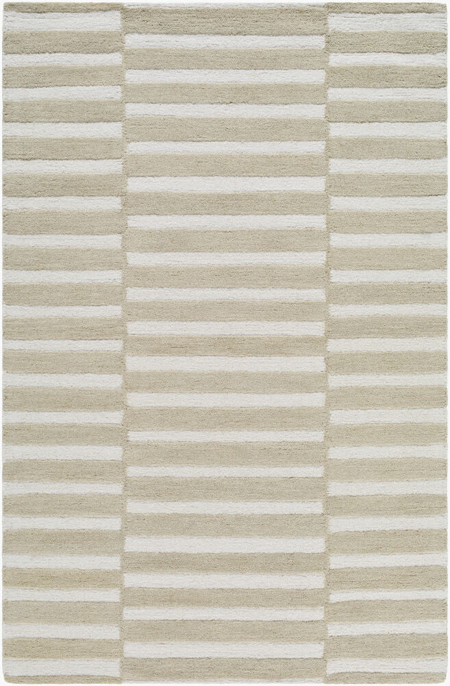 Idaho Ivory/Tan Handmade Rug - 2' x 3'