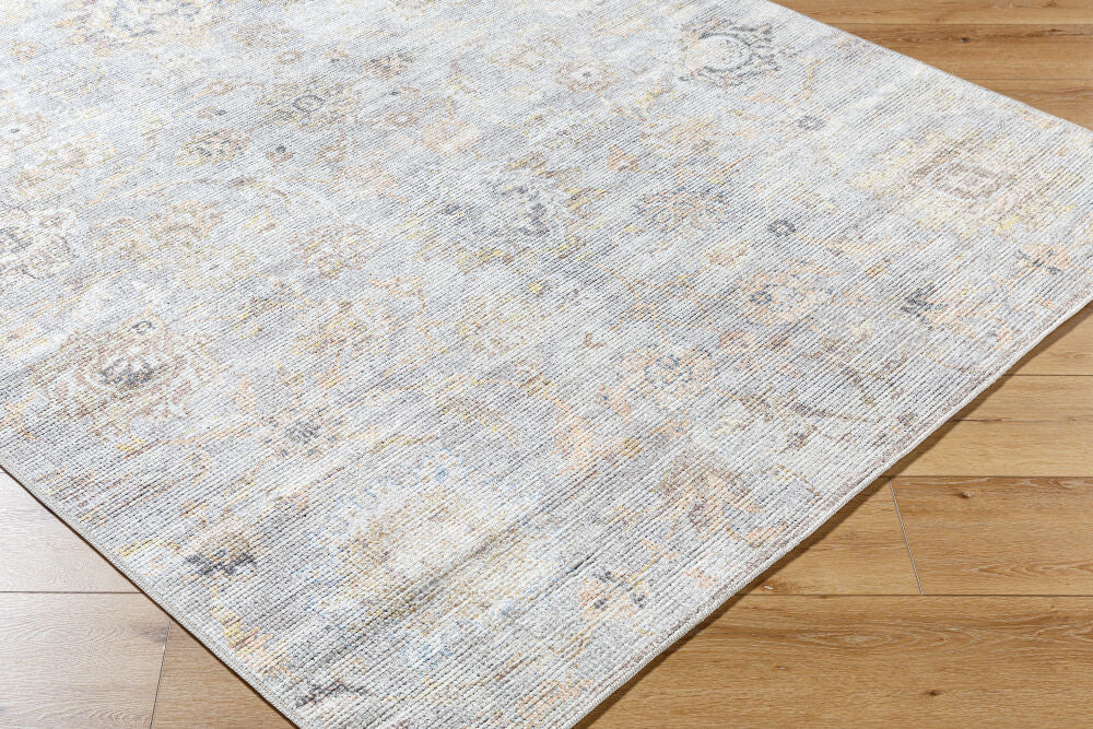 Olympic Amber/Tan Machine Woven Rug - corner