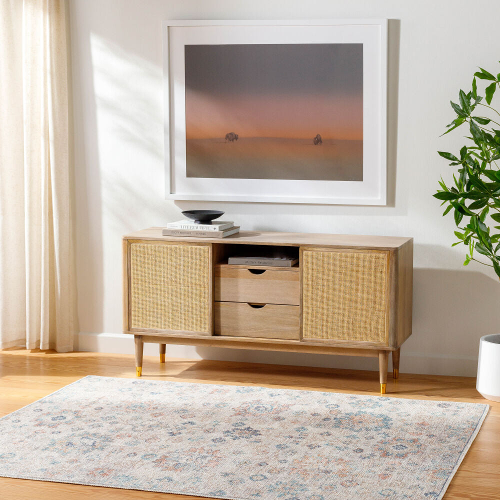 Olympic Amber/Tan Machine Woven Rug - roomscene