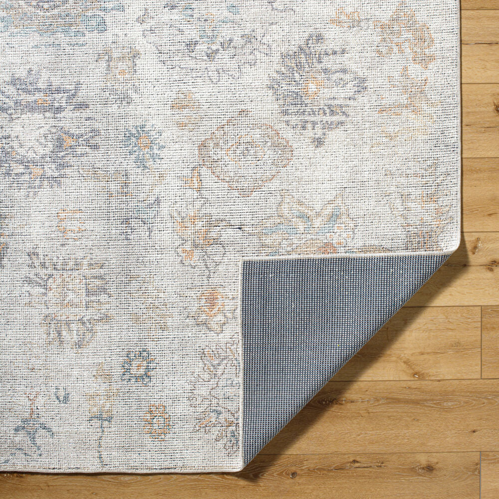 Olympic Charcoal/Tan Machine Woven Rug - fold