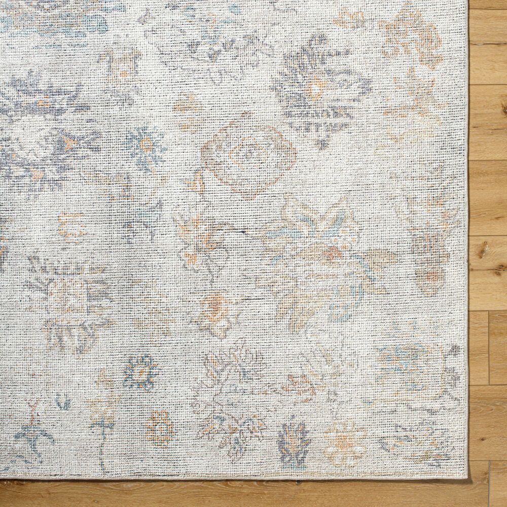 Olympic Charcoal/Tan Machine Woven Rug - overhead