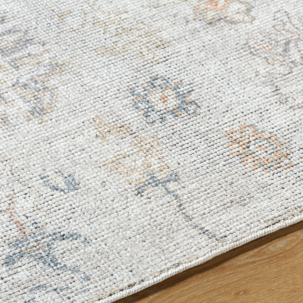 Olympic Charcoal/Tan Machine Woven Rug - texture