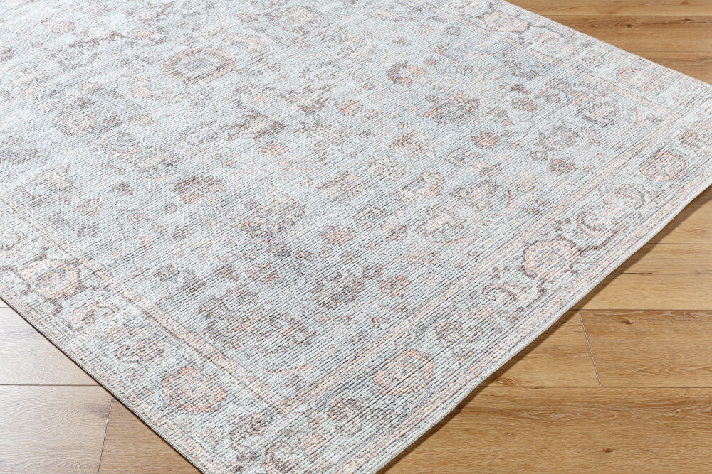 Olympic Brown/Tan Machine Woven Rug - corner