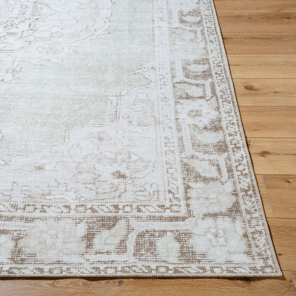 Rainier Cream/Oatmeal Machine Woven Rug - front