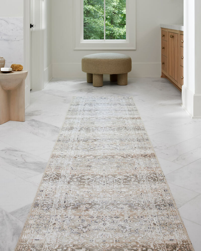 Rainier Brown/Tan Machine Woven Rug - roomscene